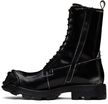 Кецове и обувки Diesel D-Hammer Bt D Lace-Up High-Top Boots with Shiny Finish and Rubber Toe Черно | Y03228-P8435-H1532, 2