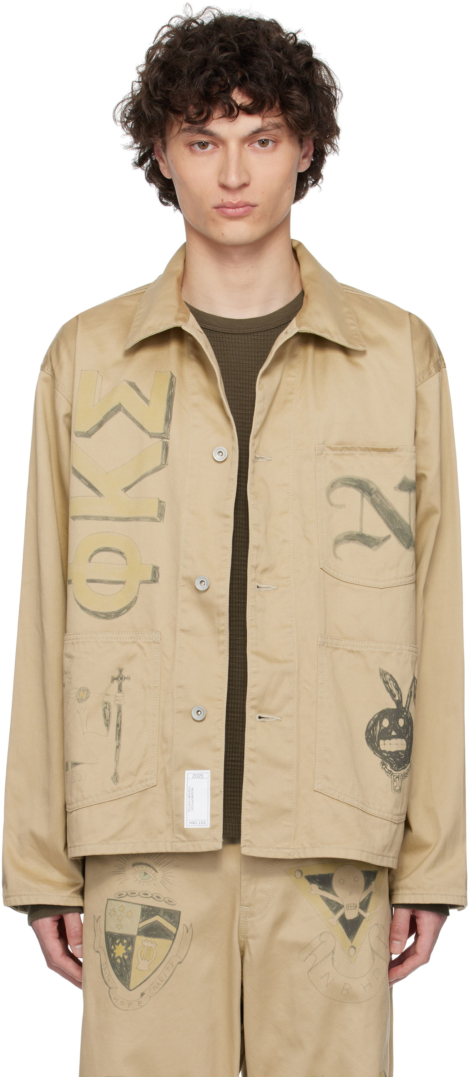 Яке Neighborhood Neighborhood Memorial Coverall Jacket Бежово | 251AQNH-JKM01, 0
