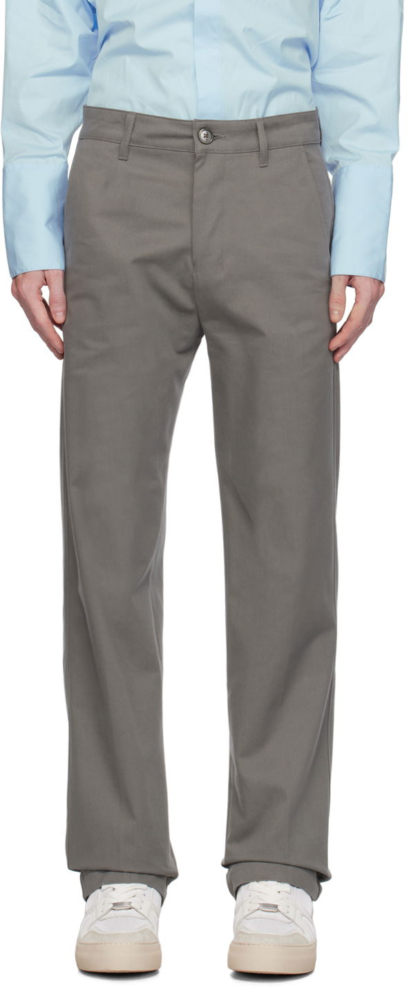 Панталони AMI Creased Trousers Сиво | HTR005.CO0051, 0