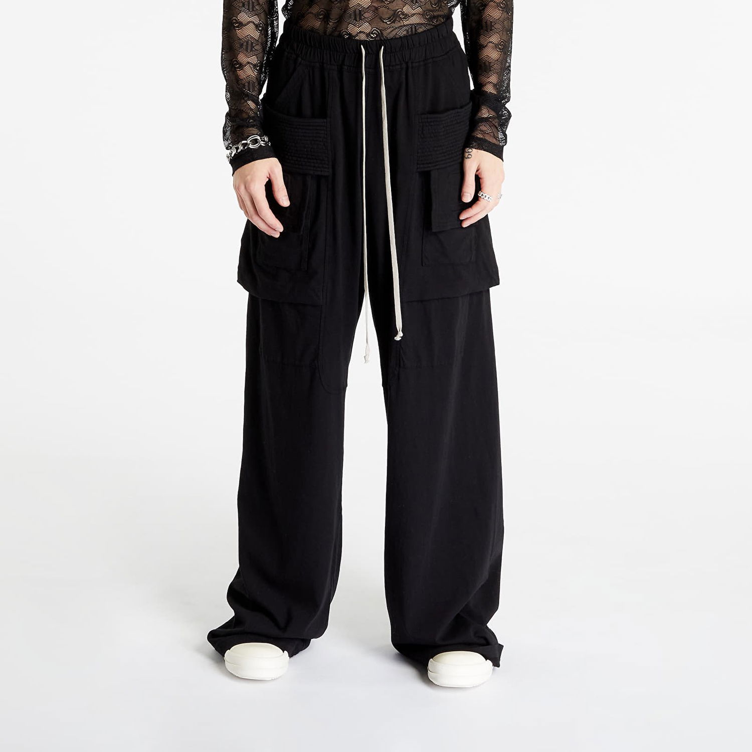 Карго панталони Rick Owens DRKSHDW Creatch Cargo Drawstring Pants Черно | DU01C6394 RN 9, 0