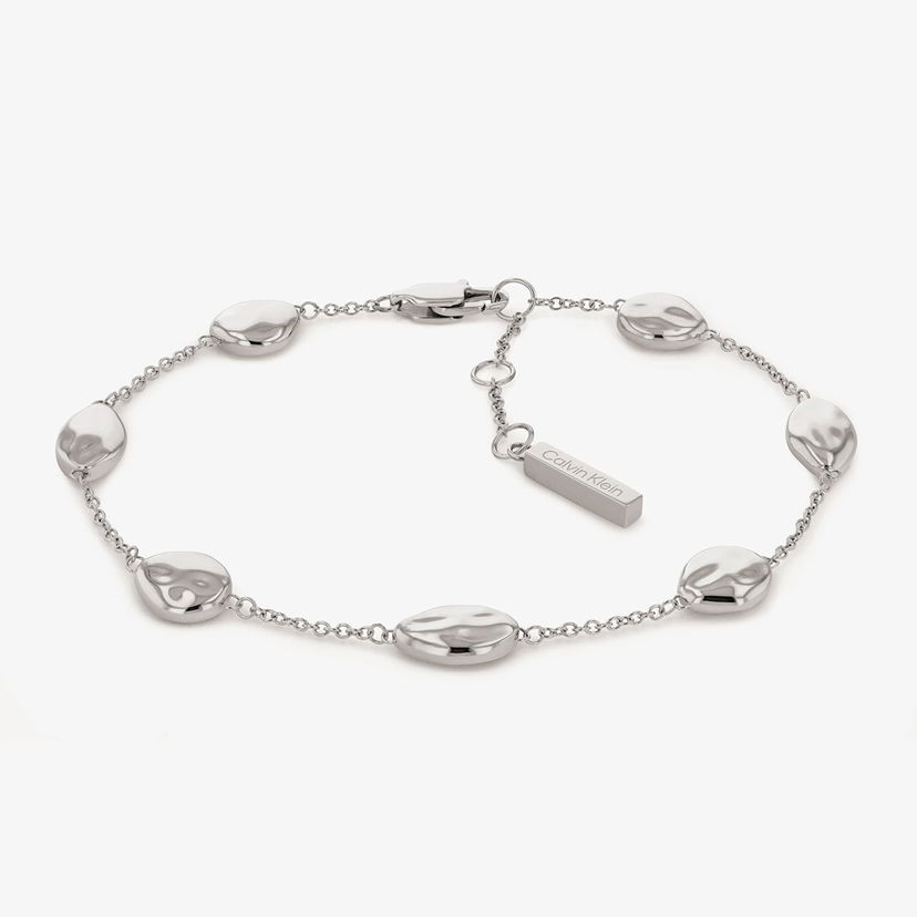 Гривна CALVIN KLEIN Hammered Oval Link Bracelet Металик | 35000126