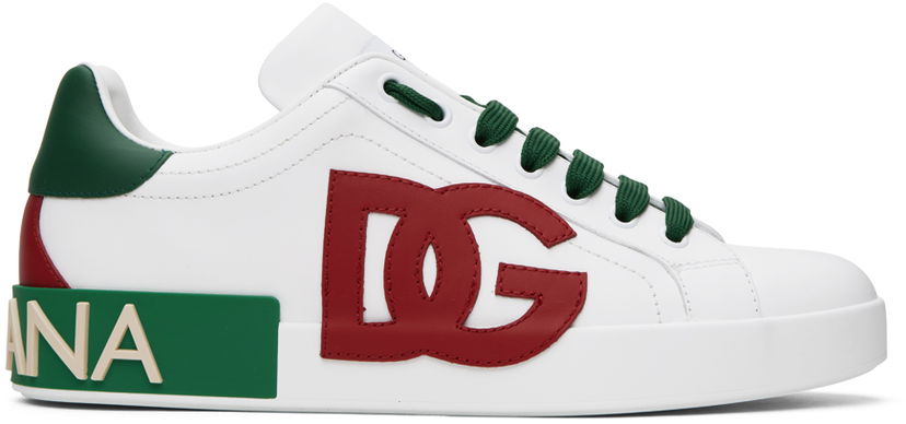 Кецове и обувки Dolce & Gabbana White Portofino Sneakers Многоцветен | CS1772AN384