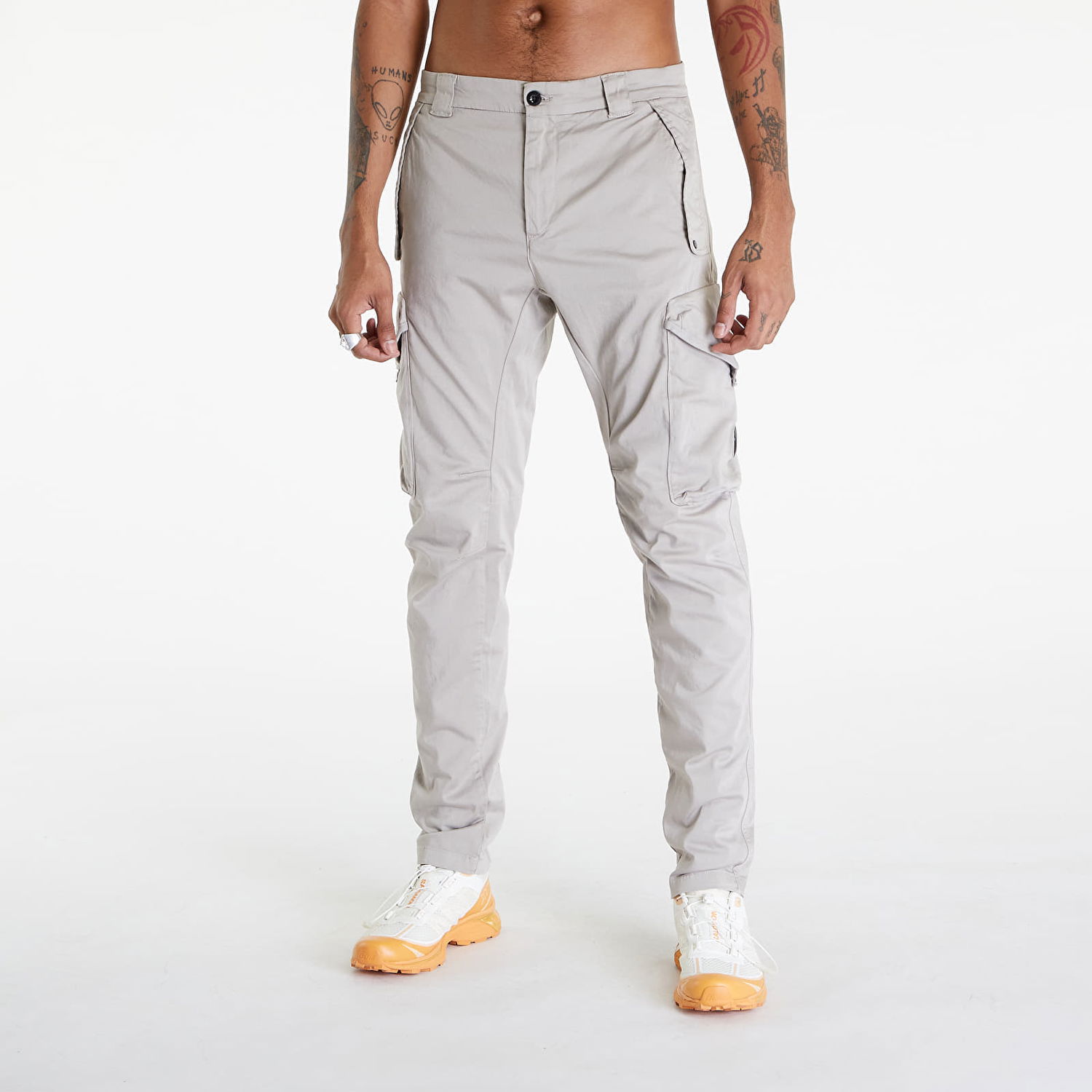 Карго панталони C.P. Company Stretch Sateen Ergonomic Lens Cargo Pants Goat Сиво | 16CMPA058A005694G-319, 0
