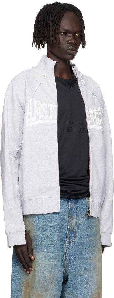 Суитчър VETEMENTS Vetements 'Amsterdam' Zip-Up Sweatshirt Сиво | UH76ZU760GG, 1