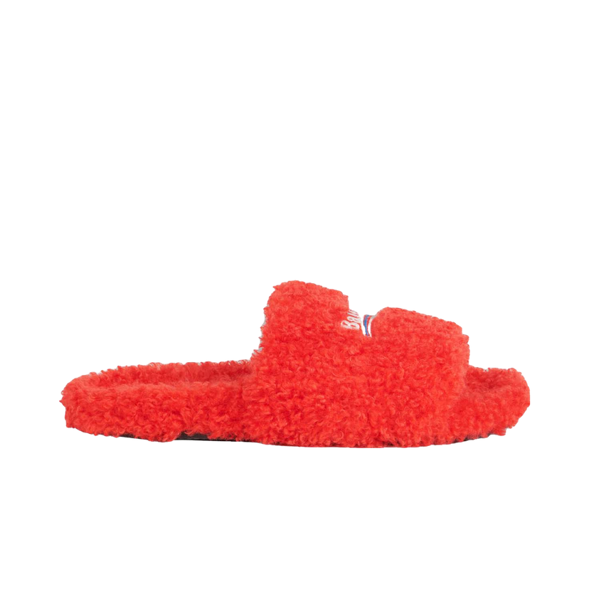 Кецове и обувки Balenciaga Furry Slide Red White W Червено | 654261W2DO16596