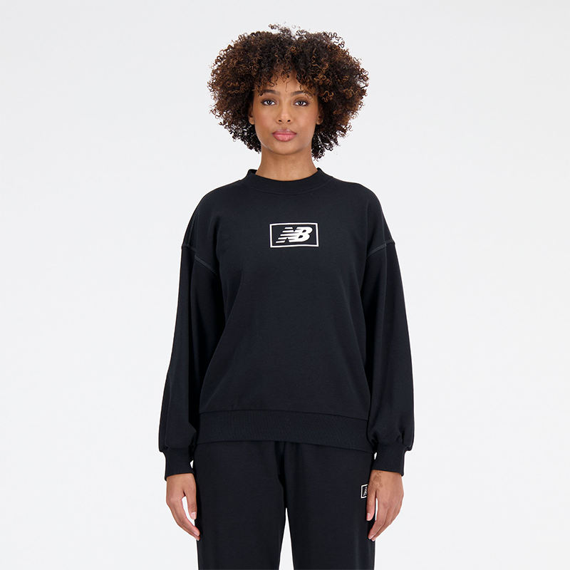 Суитчър New Balance Hoodie Черно | WT33514BK, 0