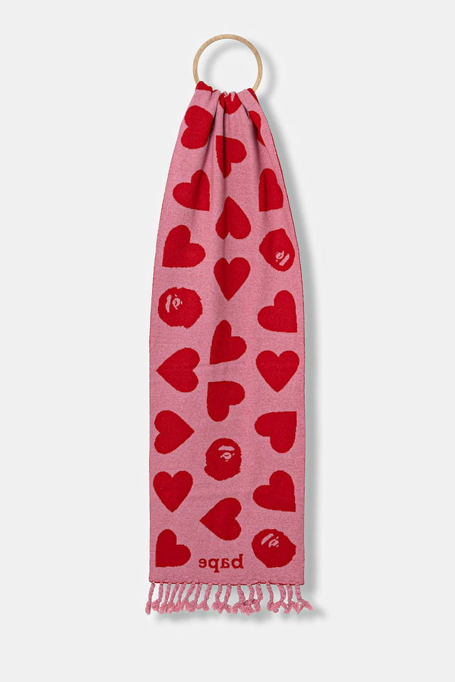 A Bathing Ape I Love Bape Wool Blend Scarf
