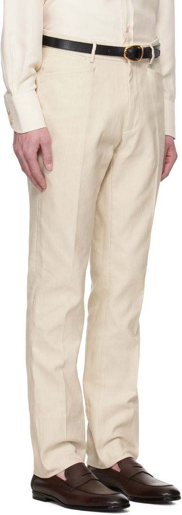 Панталони Tom Ford TOM FORD Summer Cord Dyllan Trousers Бежово | PLPW01-CGS70, 1