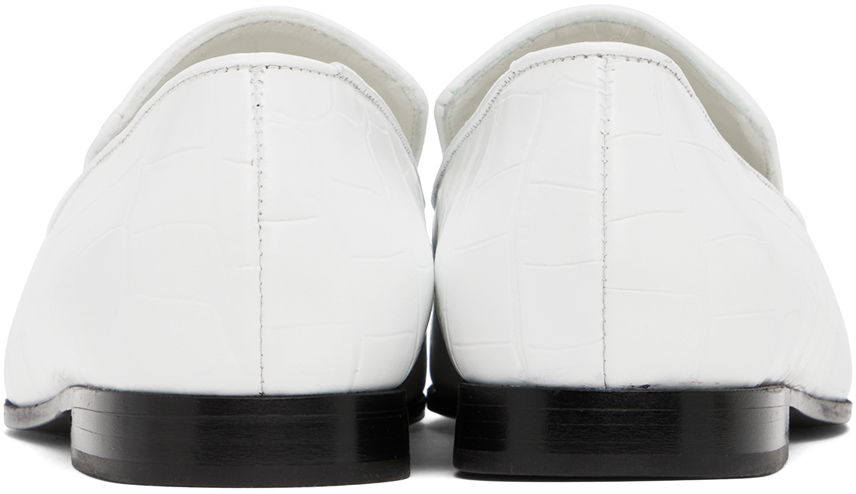 Облекло TOTEME TOTEME 'The Croco Oval' Loafers Бяло | 234-WAS813-LE0023, 1