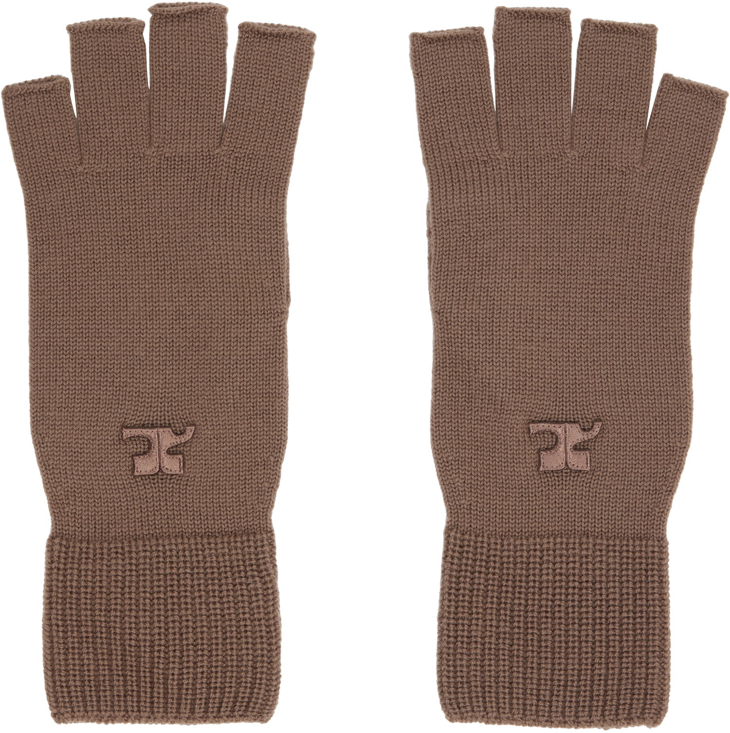Ръкавици Courrèges Courrèges Wool Fingerless Gloves Кафяво | 325MGT031FI0036, 0