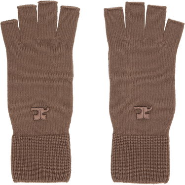 Ръкавици Courrèges Courrèges Wool Fingerless Gloves Кафяво | 325MGT031FI0036, 0