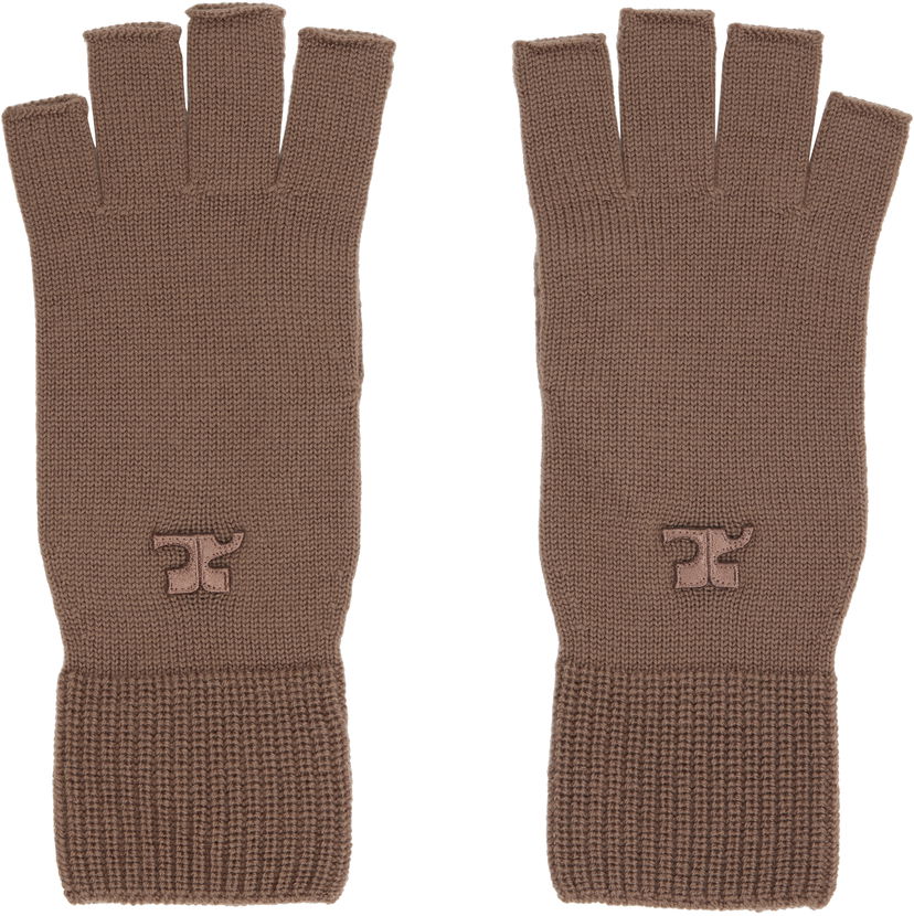 Ръкавици Courrèges Courrèges Wool Fingerless Gloves Кафяво | 325MGT031FI0036