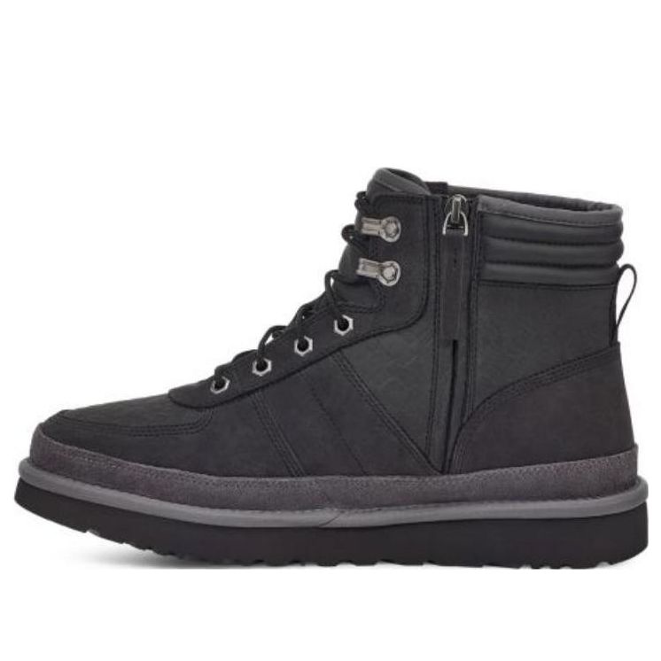 Кецове и обувки UGG Men's Leather High Top Boots Черно | 1130727-BLK