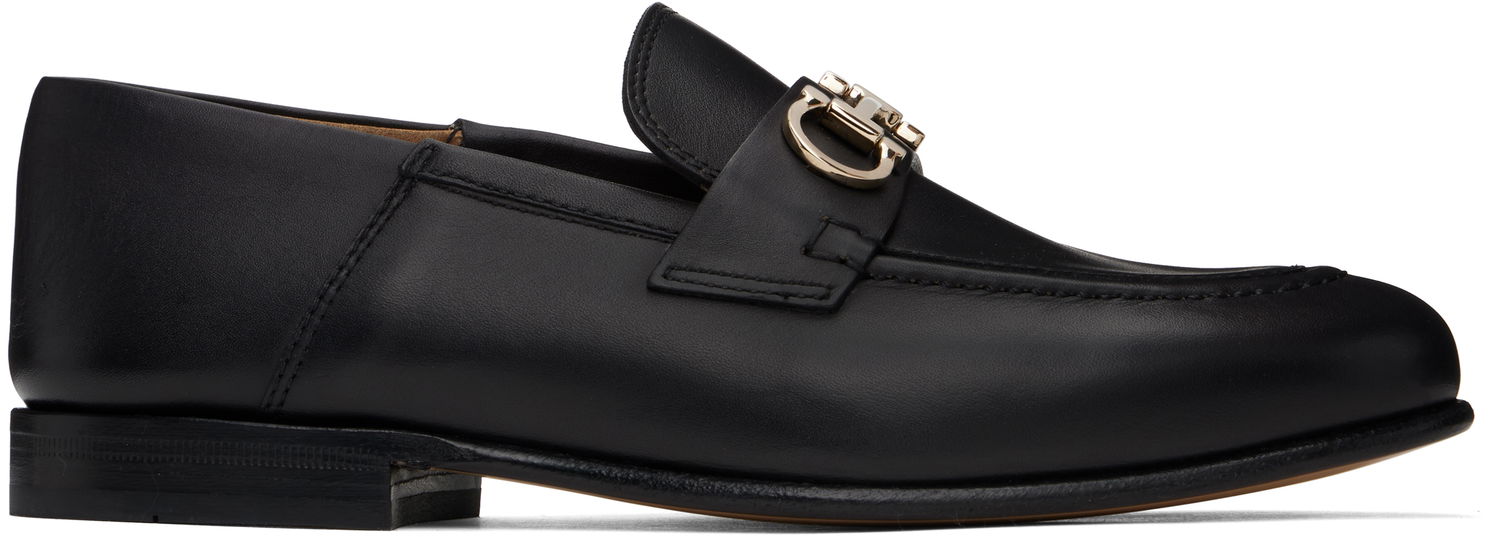 Кецове и обувки FERRAGAMO Salvatore Ferragamo Gancini Ornament Mule Loafers Черно | 758468, 0