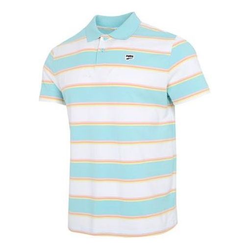 Поло тениска Puma Downtown Stripe Polo Shirt Синьо | 599781-52