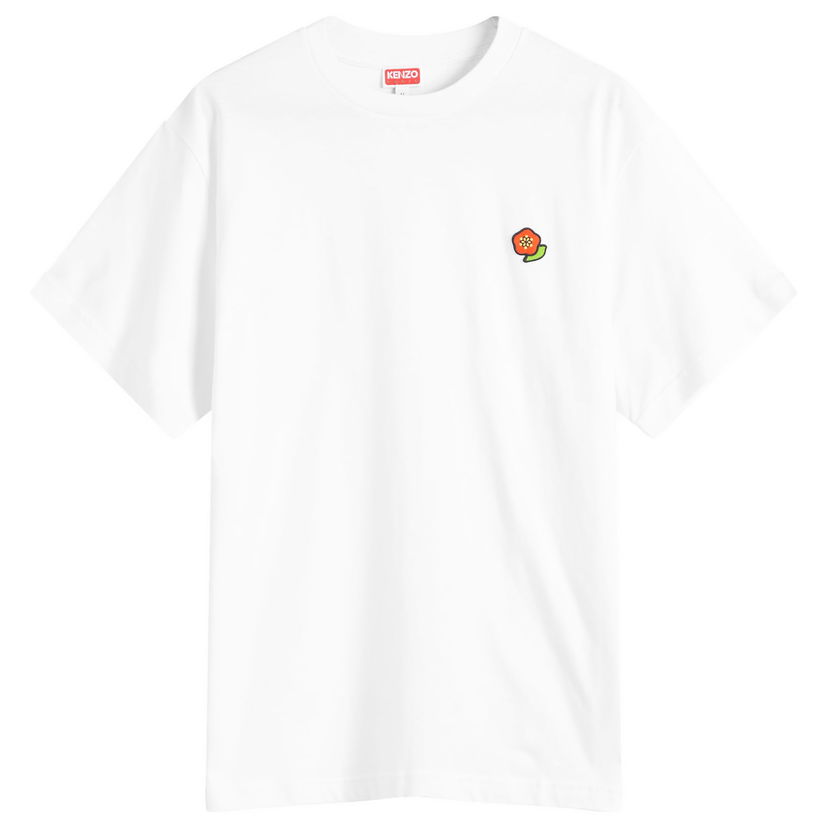 Тениска KENZO Pop Crest Embroidered Classic T-Shirt (Off White), Size Large Бяло | FF55TS5284SG-02