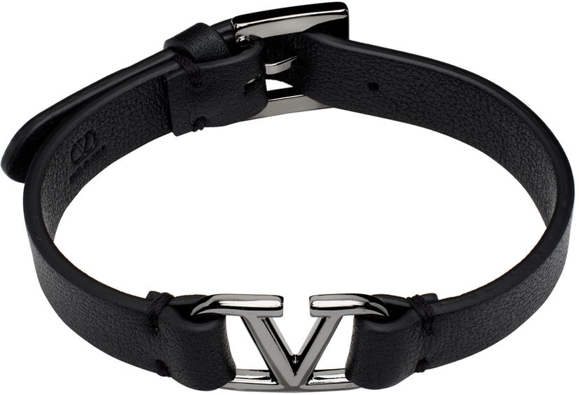 Гривна Valentino Signature Calfskin Bracelet Черно | 5Y2J0M67TCZ