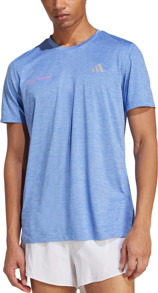 Тениска adidas Originals Own the Run Melange Tee Синьо | jl8725, 0