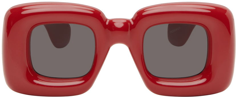 Слънчеви очила Loewe Red Inflated Sunglasses Червено | LW40098I@4166A