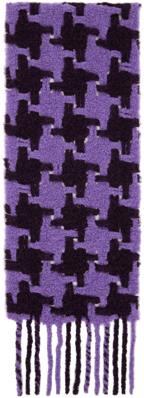Шал Acne Studios Houndstooth Scarf Лилаво | CA0153-, 0