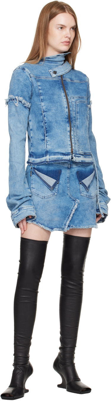Яке Ottolinger Ottolinger Drape Collar Denim Jacket Синьо | 117-701017-01, 3