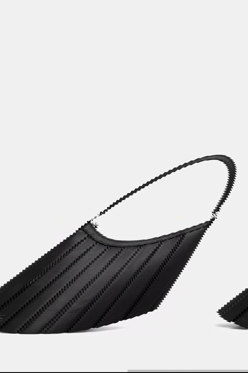 Чанта през рамо Lacoste Lacoste Pleated Leather Shoulder Bag Черно | NU5015DP, 0