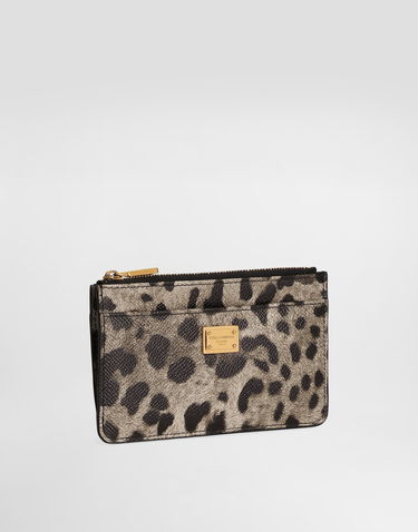 Портфейл Dolce & Gabbana Leopard-print Dauphine Calfskin Card Holder Многоцветен | BI1261AX566HY13M, 1