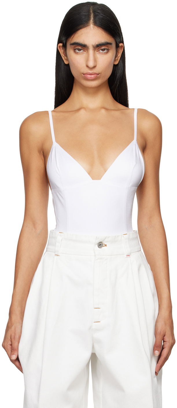 боди Jacquemus La Casa 'Le body Spallina' Bodysuit Бяло | 24H243JS190-2311