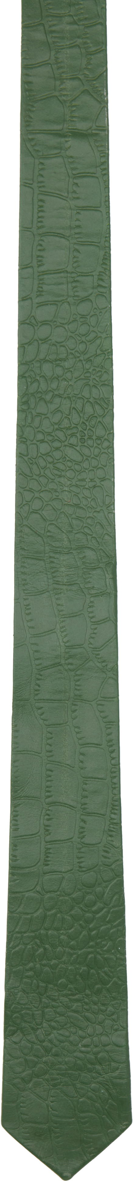 Колани VEERT Croco Leather Tie Зелено | VR325G2, 0