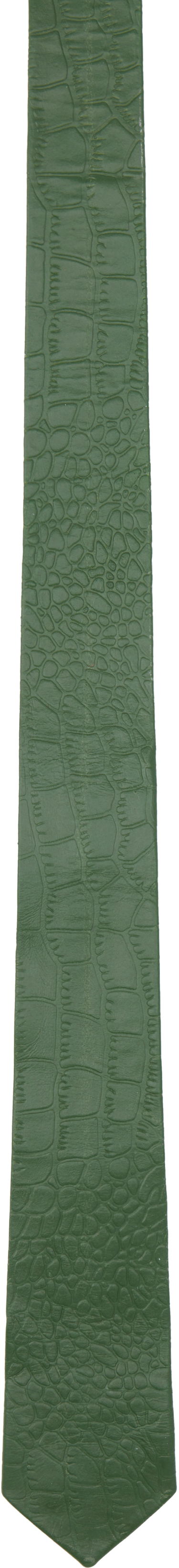 Колани VEERT Croco Leather Tie Зелено | VR325G2, 0