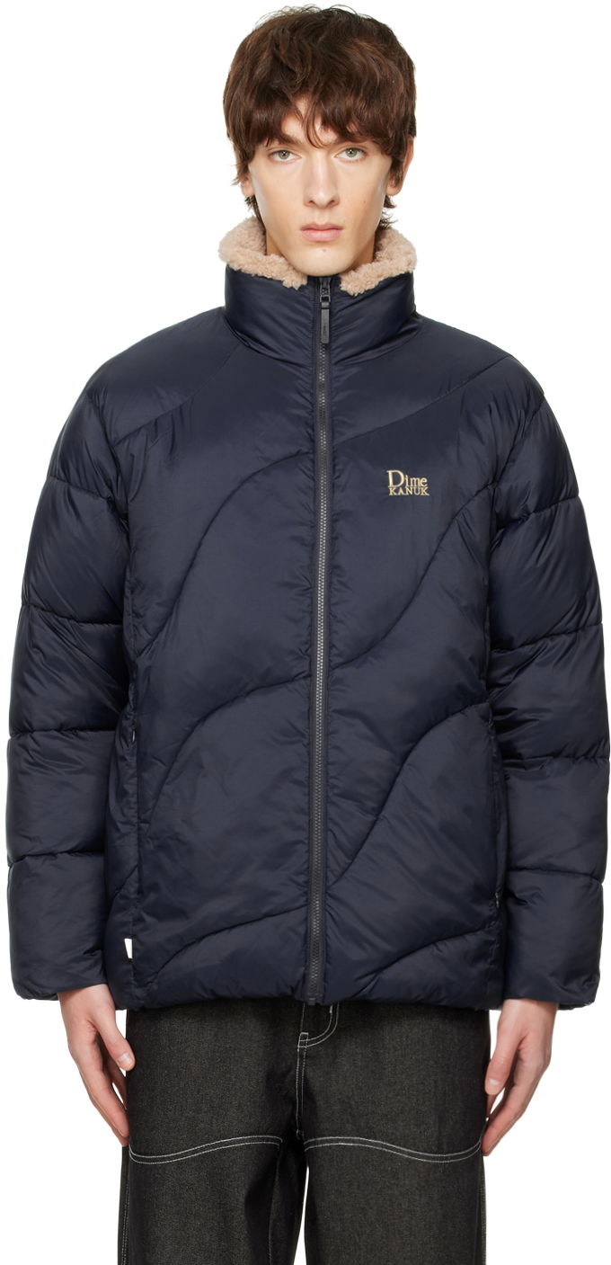 Пухо яке Dime Kanuk Edition Wavy Puffer Jacket Тъмно синьо | DIMEKA1NVY (10173), 0