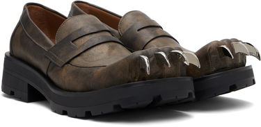 Кецове и обувки Charles Jeffrey Loverboy Charles Jeffrey LOVERBOY Moggies Claws Distressed Loafers Кафяво | 052150102, 3