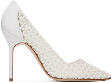 Аксесоари Manolo Blahnik Manolo Blahnik BBLA Lace Pumps Бяло | 423-1744, 0