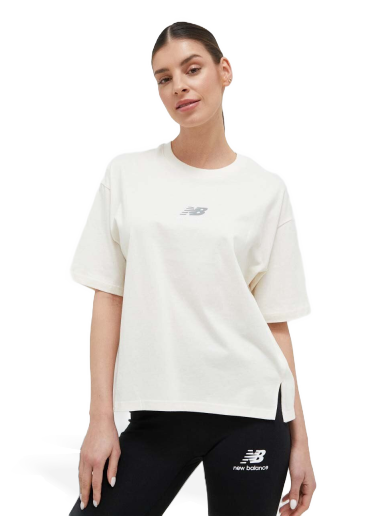 Тениска New Balance Athletics Remastered Cotton Jersey Boxy T-Shirt Бяло | WT31511GIE