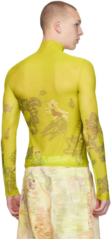 Пуловер Collina Strada Collina Strada Thumbtastic Floral Print Mesh Turtleneck Зелено | XX3340, 2