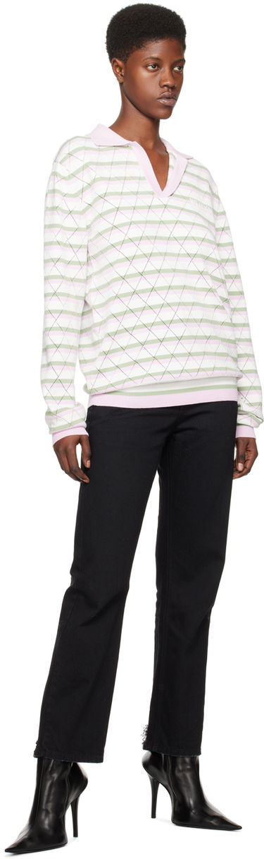 Пуловер We11done We11done Striped Knit Polo Shirt Многоцветен | WD-KT0-24-639-U-LP, 3