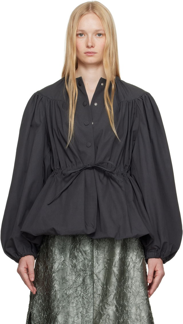 Dries Van Noten Drawstring Peplum Top