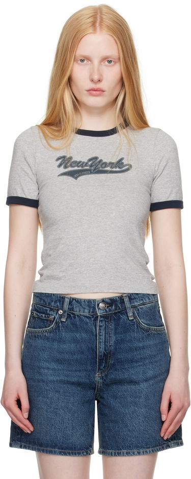 Тениска rag & bone Rag & Bone Mica Ringer T-Shirt Сиво | WCC25PT033MI35, 0