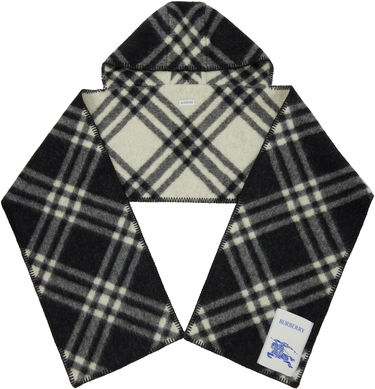 Шал Burberry Burberry Check Hooded Scarf Черно | 8115260, 0