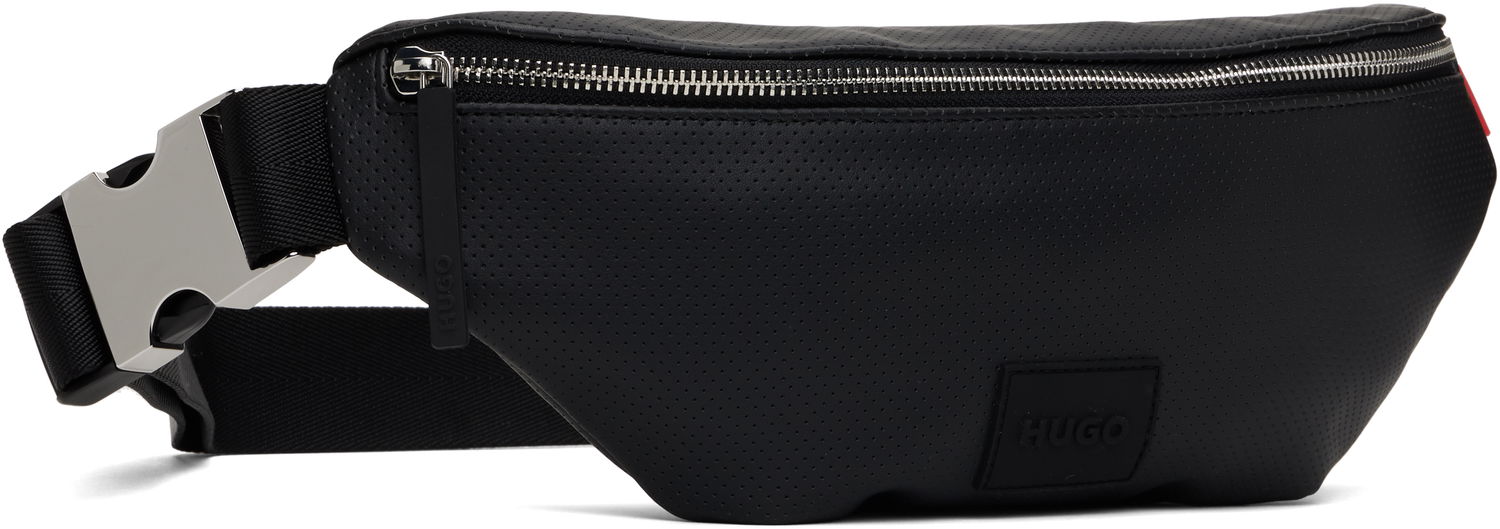 Чанта за кръста BOSS HUGO Perforated Faux Leather Belt Bag Черно | 50541917, 1