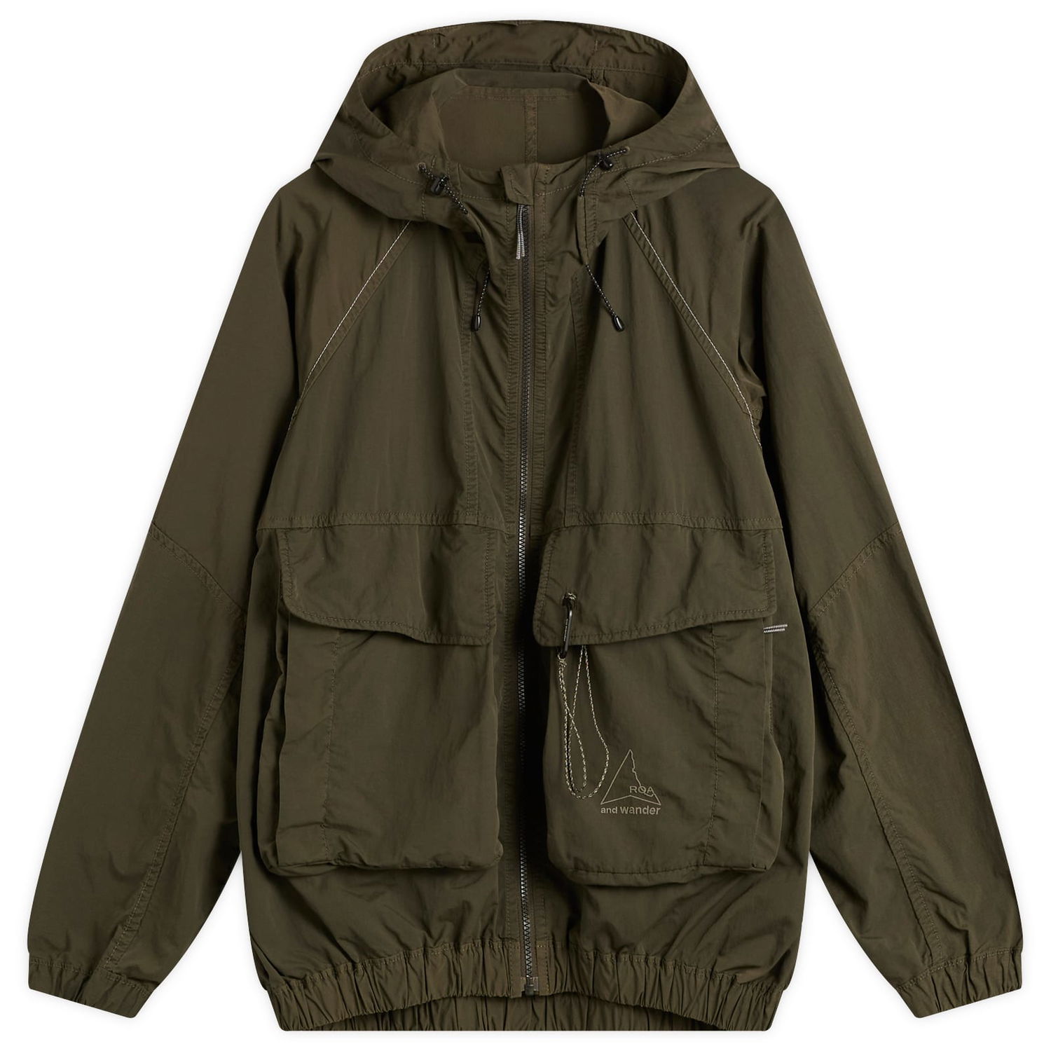 Ветровка ROA And Wander Garment Dye Nylon Hooded Jacket Зелено | 5745221536-180, 0