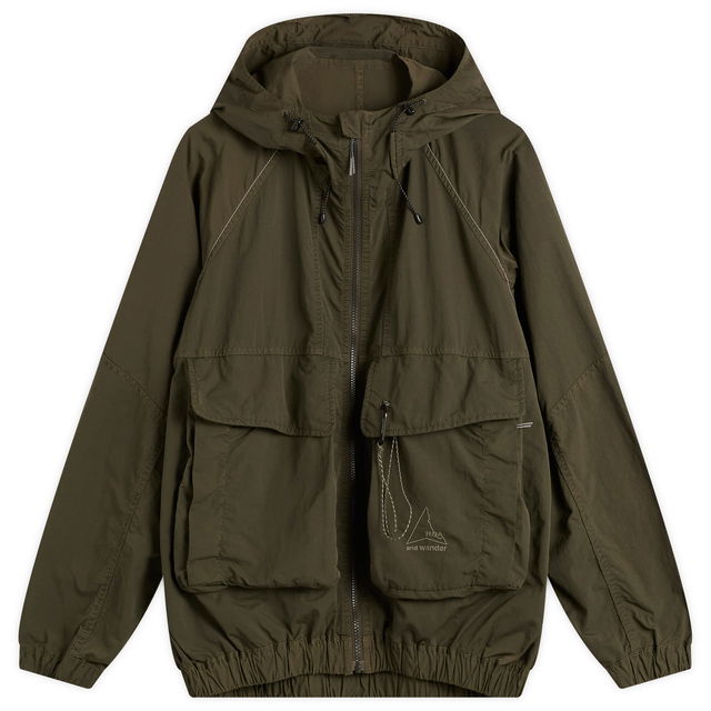And Wander Garment Dye Nylon Hooded Jacket