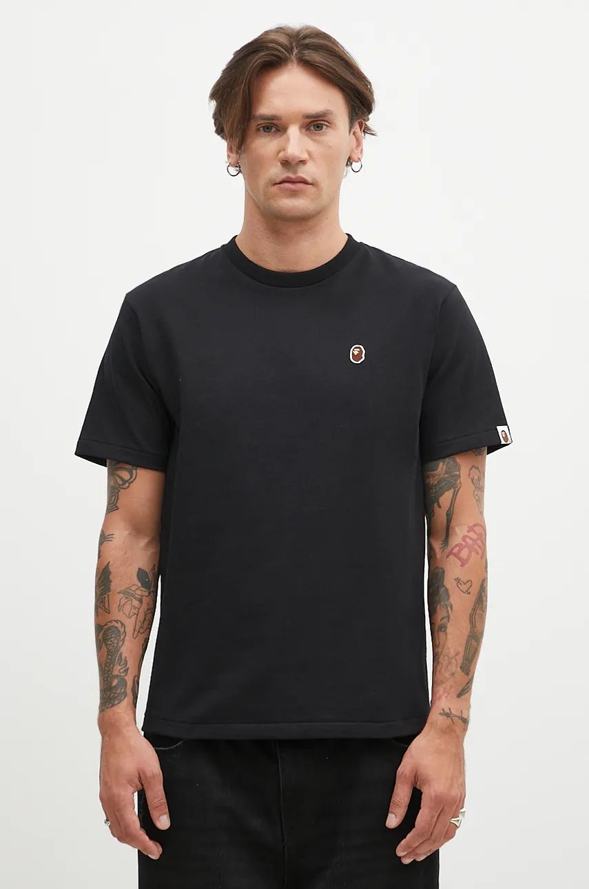 Тениска BAPE One Point T-Shirt With Print Black Черно | 1K80110004, 0