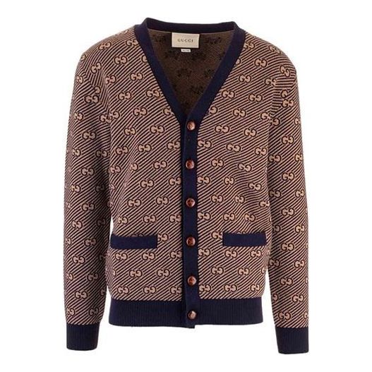 Пуловер Gucci Knitting Cardigan Синьо | 630412-XKBFZ-4314