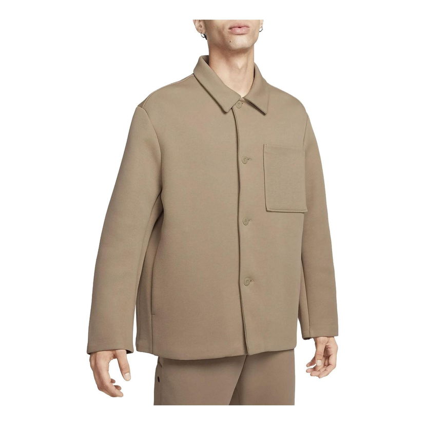 Риза Nike Sportswear Tech Fleece Reimagined Wide Shirt Jacket Кафяво | FB8168-247