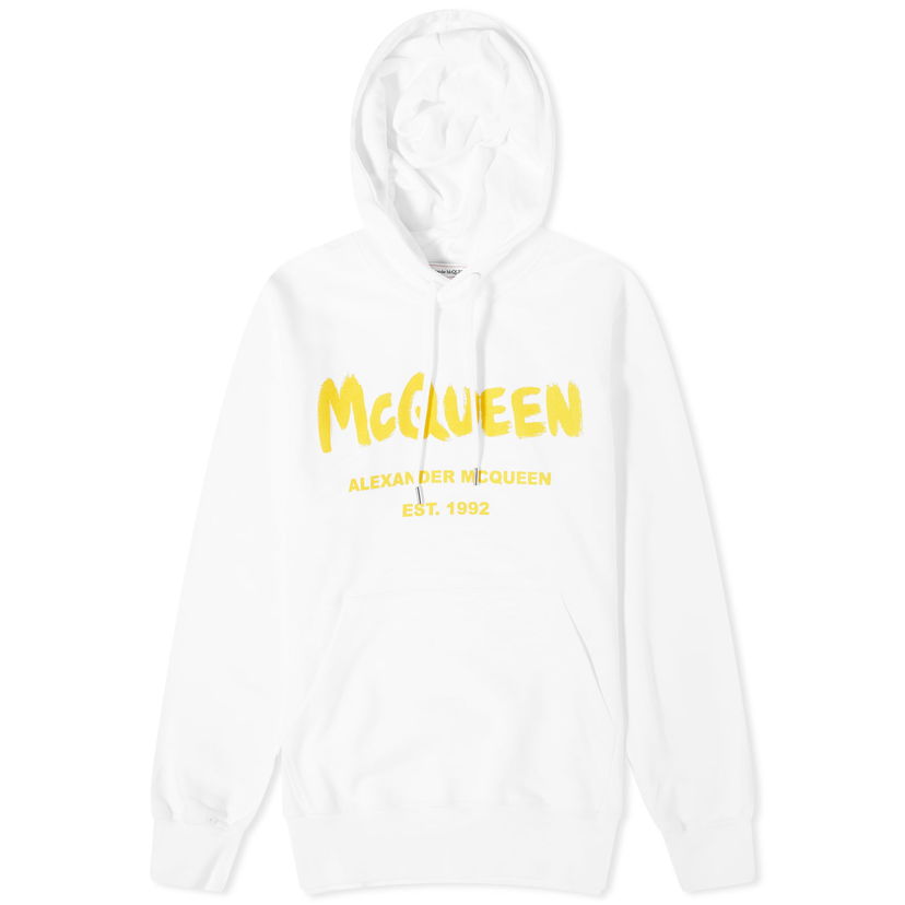 Суитчър Alexander McQueen Graffiti Logo Hoodie Бяло | 688715QTAAB-0959