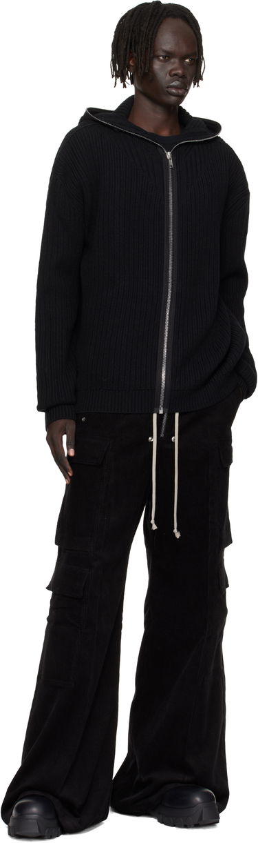 Суитчър Rick Owens Rick Owens Concordians Zipped Knit Hoodie Черно | RU02E1647 KWV, 3
