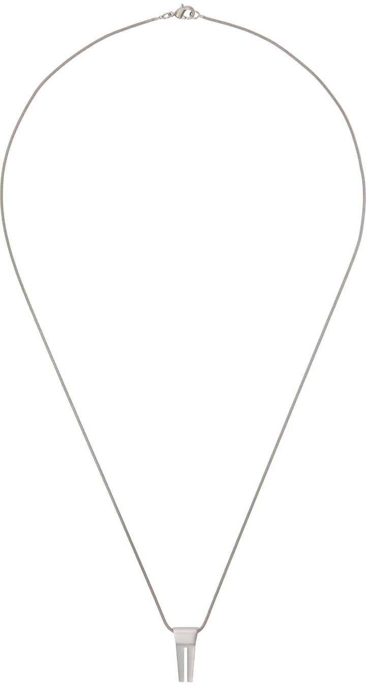 Колие Rick Owens Silver Porterville Mini Open Trunk Charm Necklace Металик | RJ0000100 MMT, 0