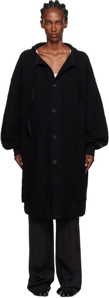 Яке Yohji Yamamoto YOHJI YAMAMOTO Jersey Twill Button Cardigan Черно | FM-T86-002, 0