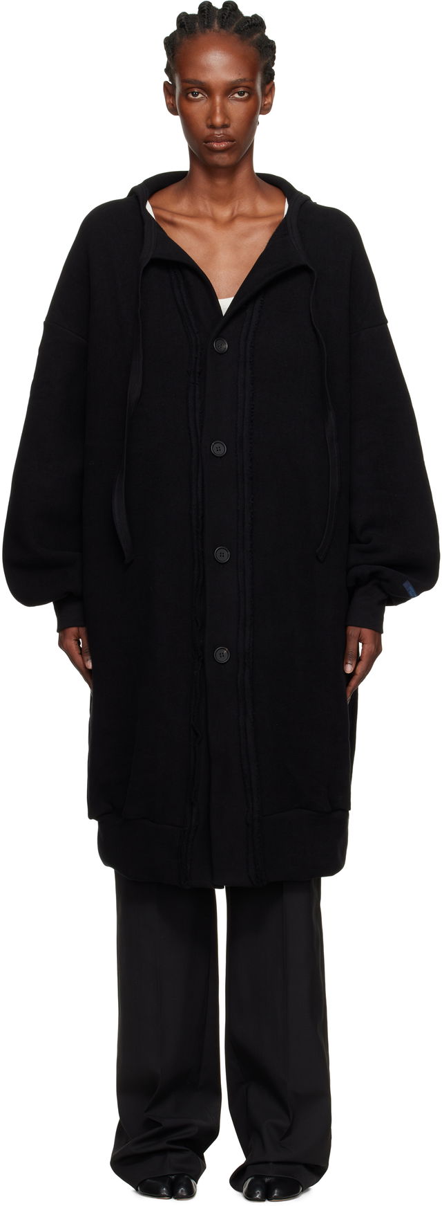 YOHJI YAMAMOTO Jersey Twill Button Cardigan